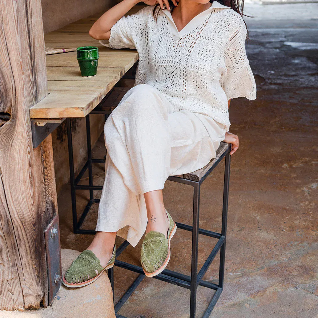 Alegre Suede Olive - Huarache Mapache