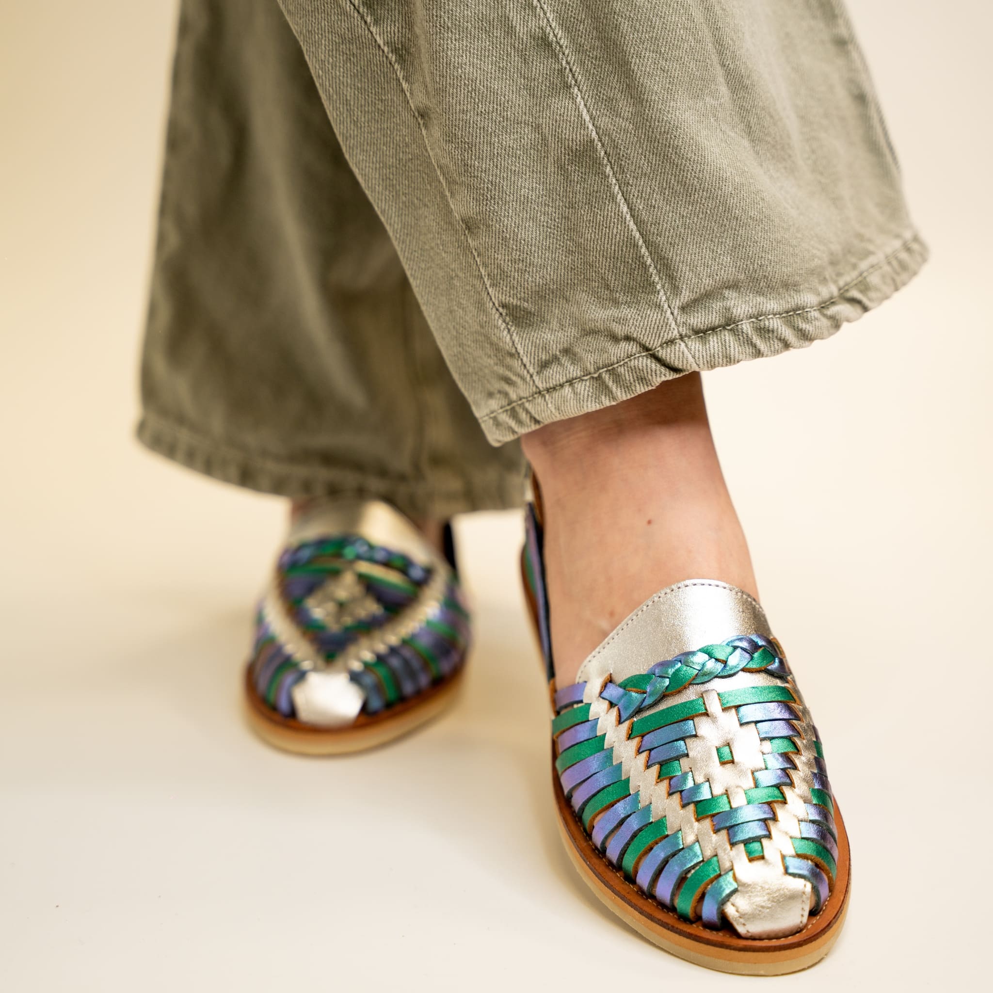 Huarache Alegre Argent Blue Mermaid - Mapache