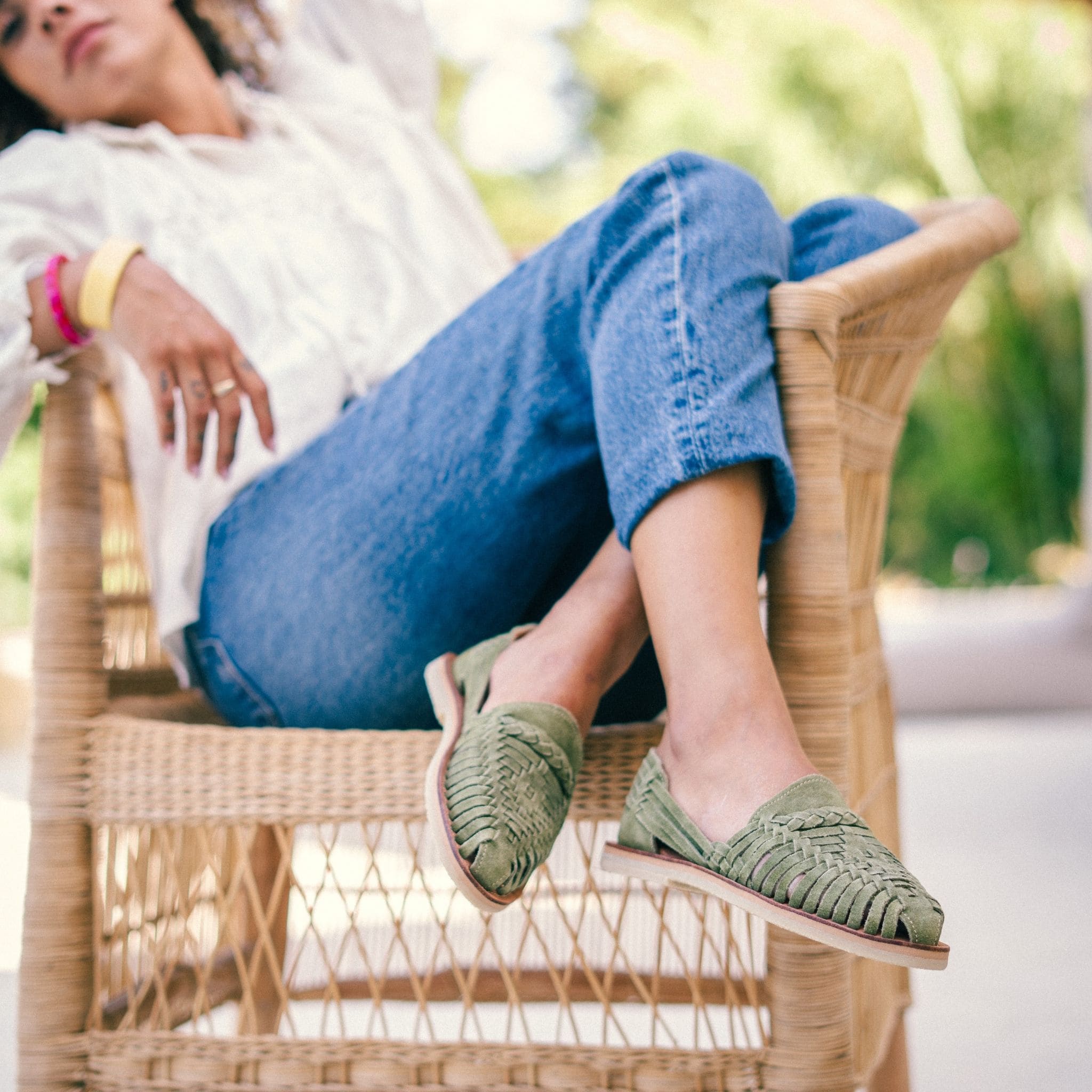 Alegre Suede Olive - Huarache Mapache