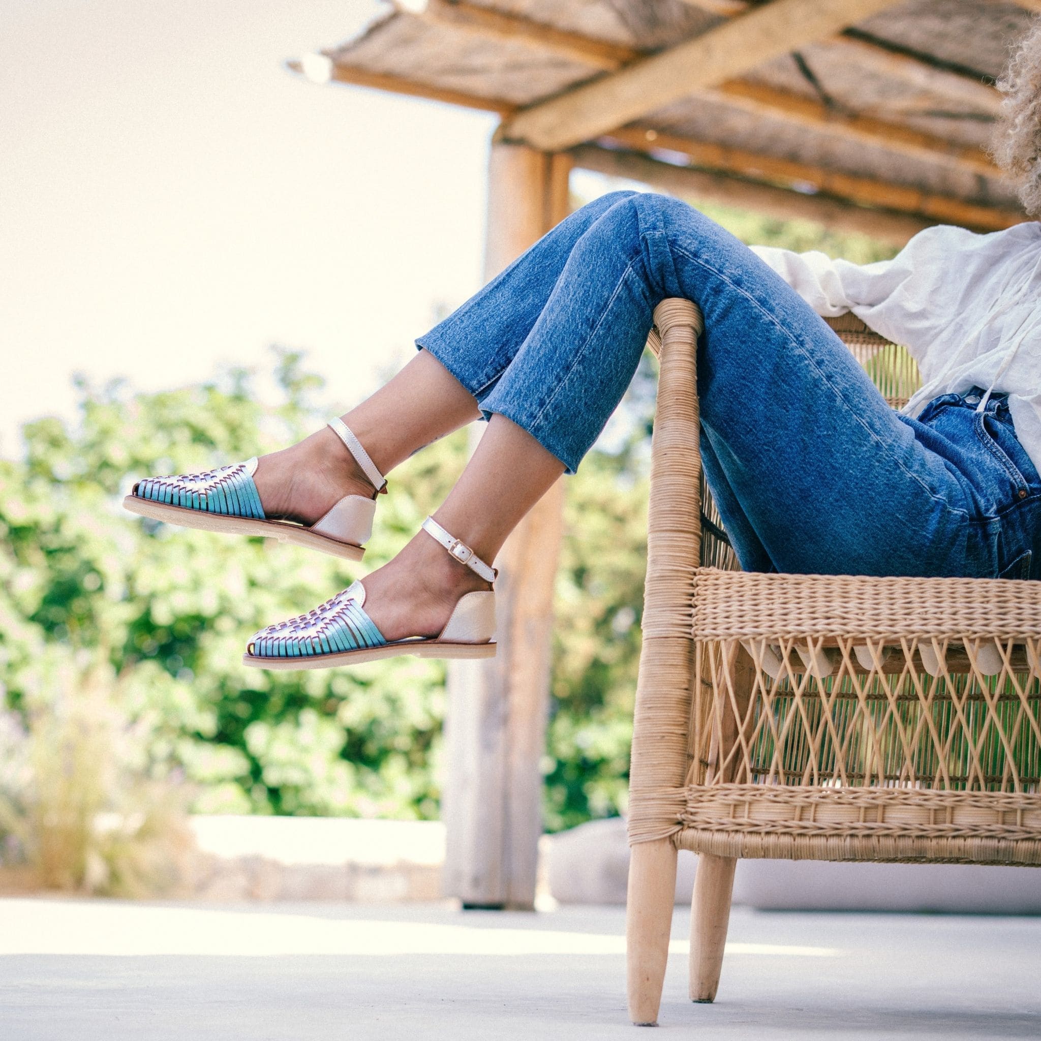 Camila Argent Blue Mermaid - Huarache Mapache