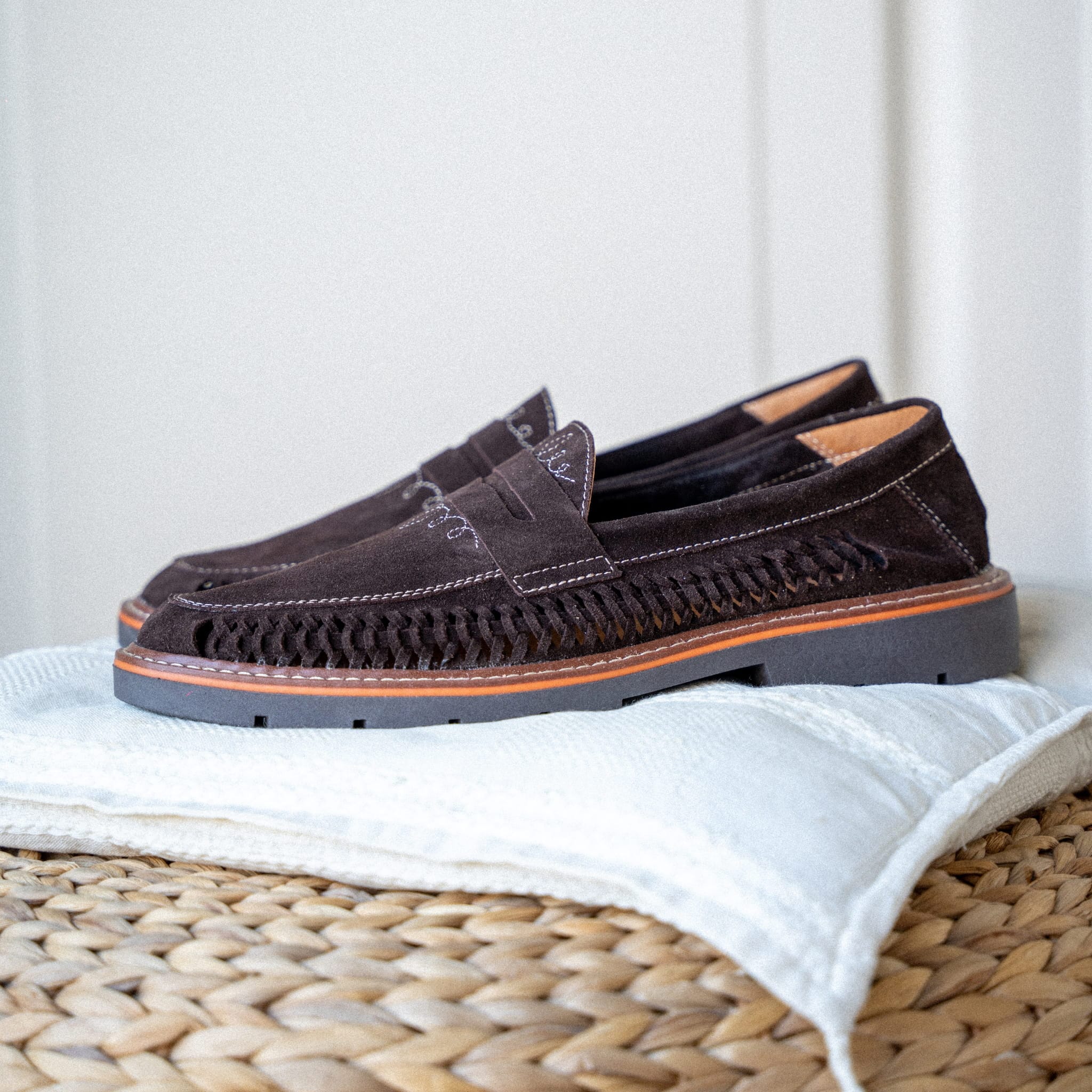 ERNESTO SUEDE BRUN - MOCASSIN HOMME MAPACHE