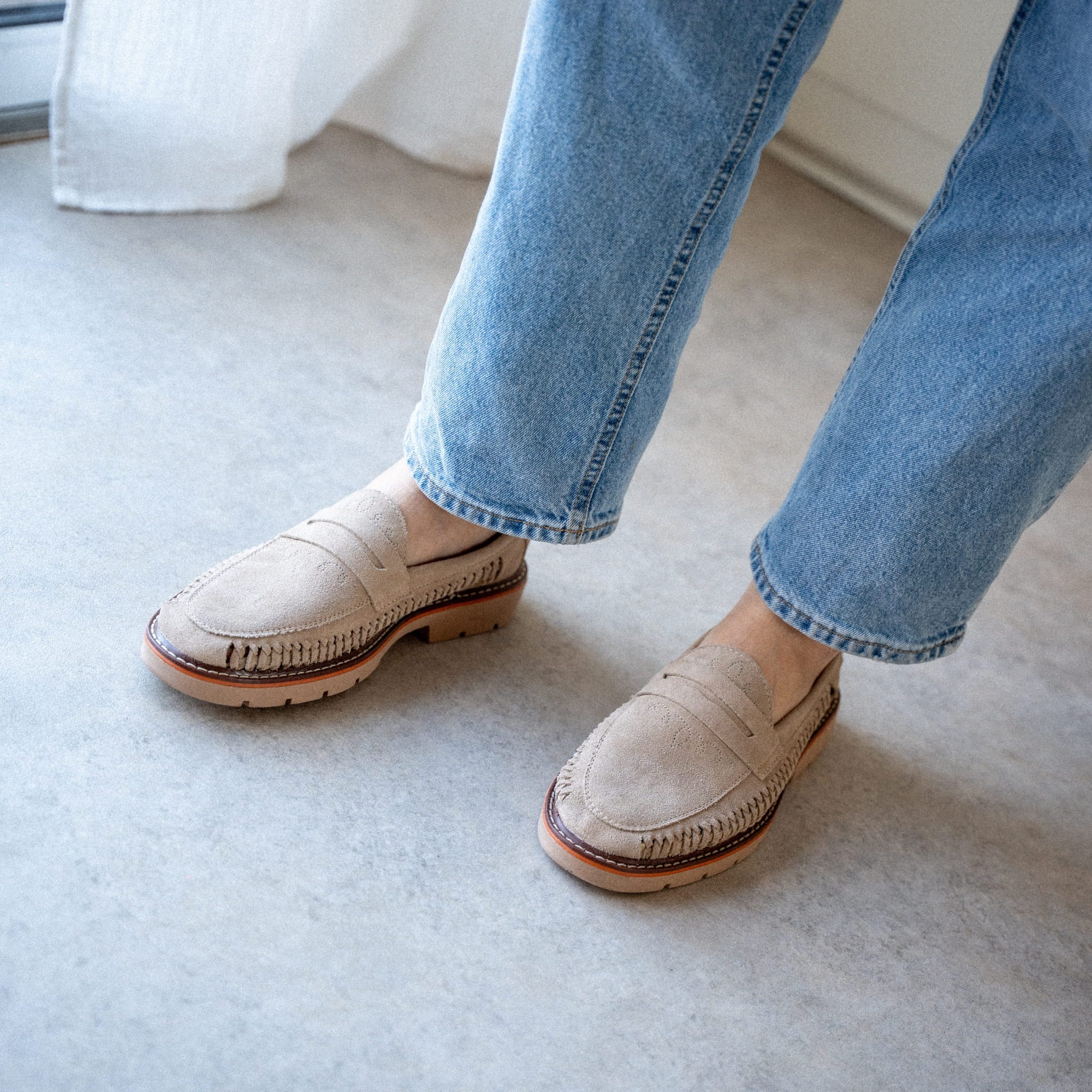 ERNESTO SUEDE TAUPE - MOCASSIN HOMME MAPACHE