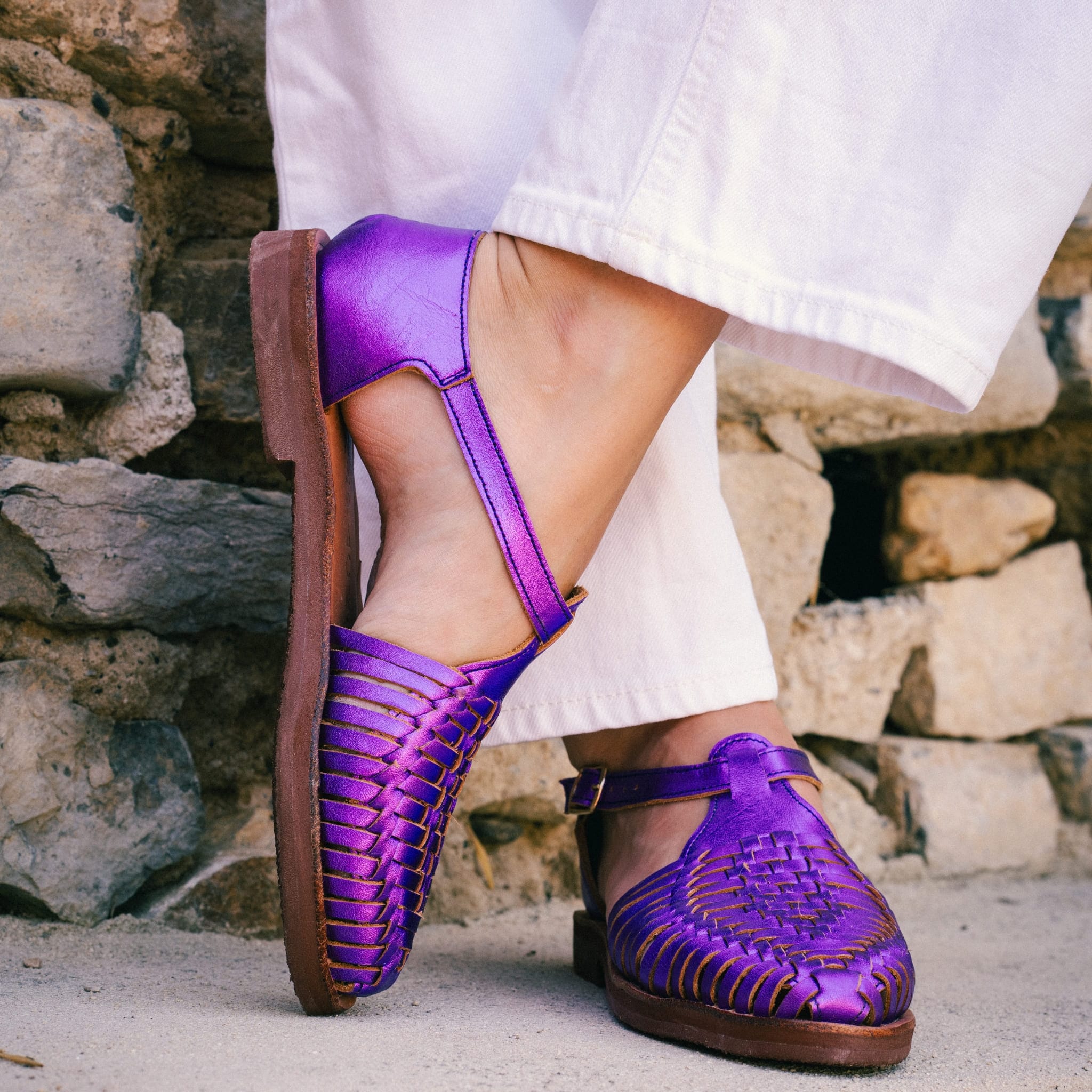 PEONIA VIOLET FLASHY - HUARACHE FEMME MAPACHE
