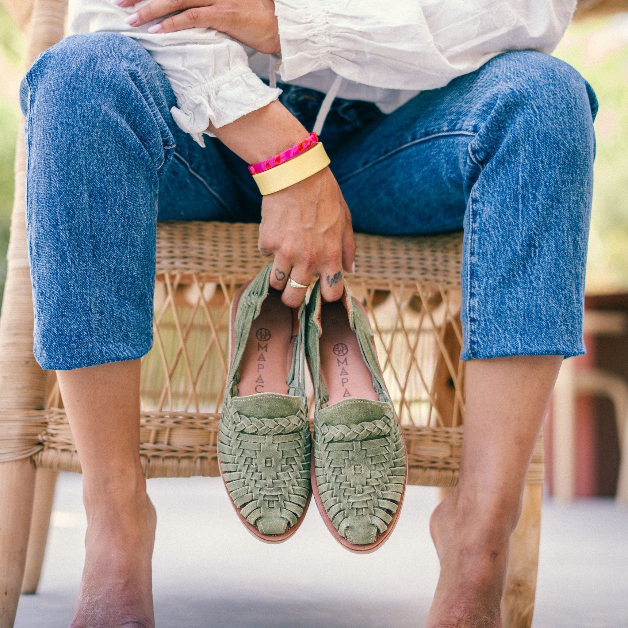 Alegre Suede Olive - Huarache Mapache
