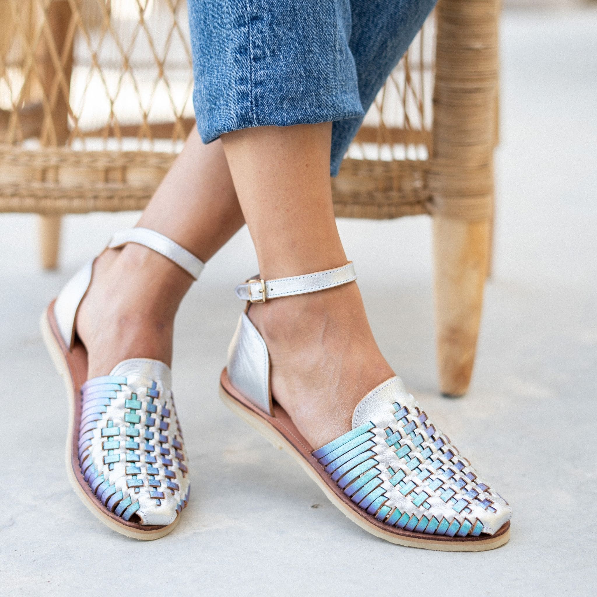 Camila Argent Blue Mermaid - Huarache Mapache