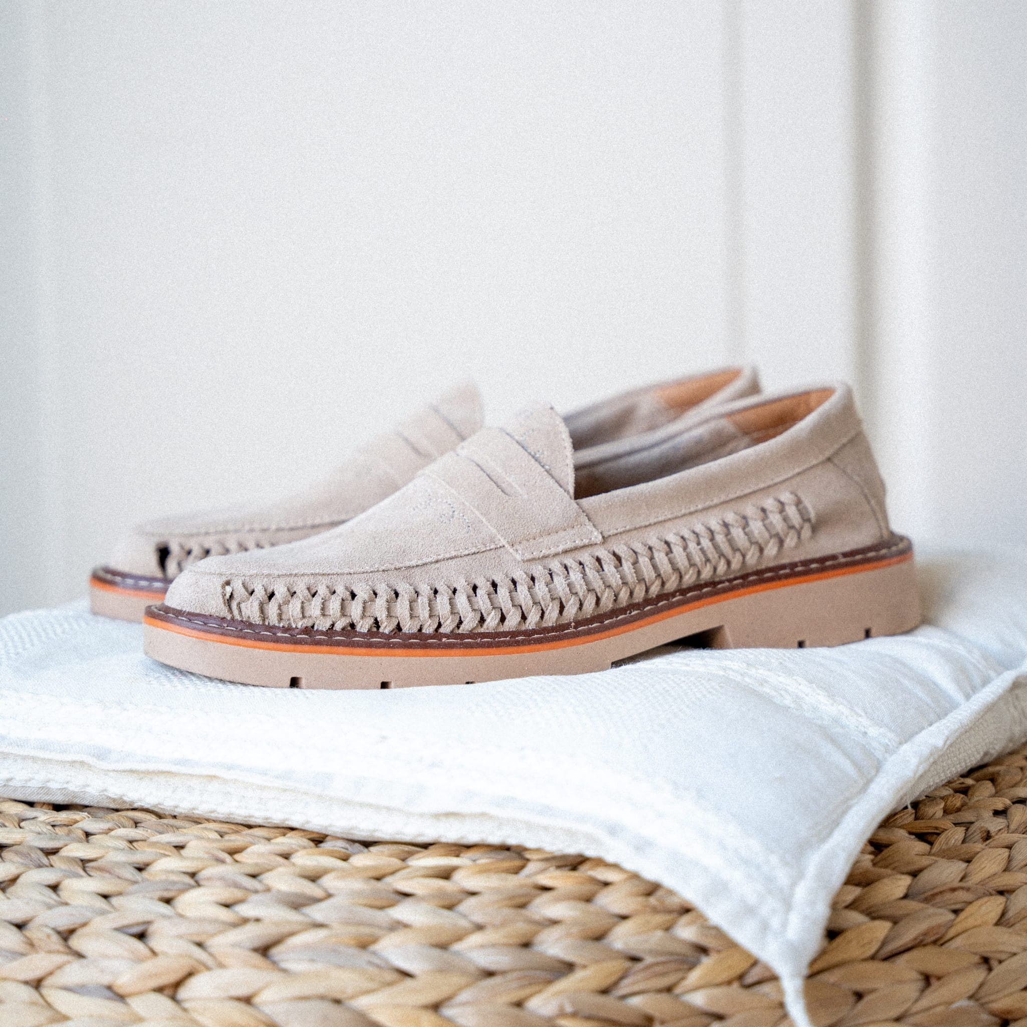 ERNESTO SUEDE TAUPE - MOCASSIN HOMME MAPACHE