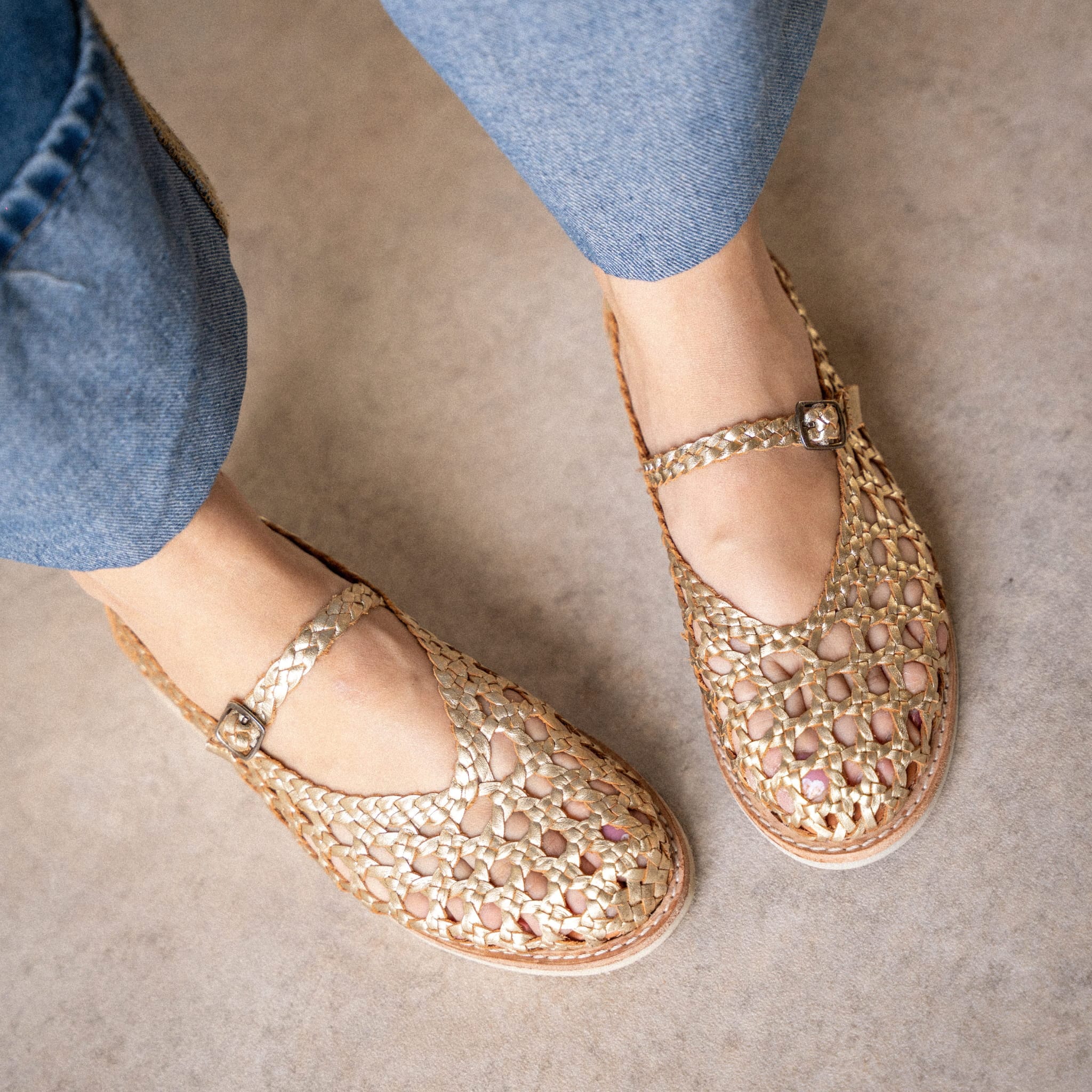 PIA CHAMPAGNE - HUARACHE FEMME MAPACHE